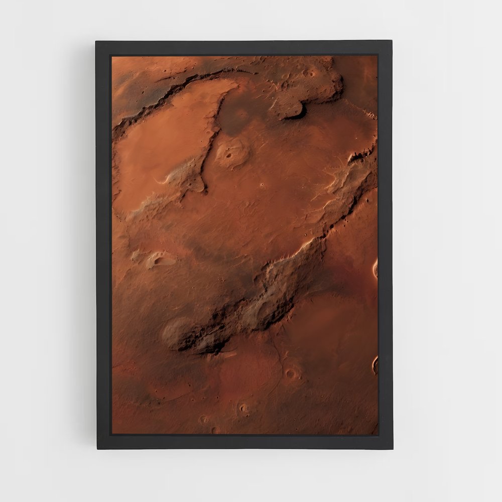 Poster splendide paysage de Mars – affiche Système solaire (vue 2)